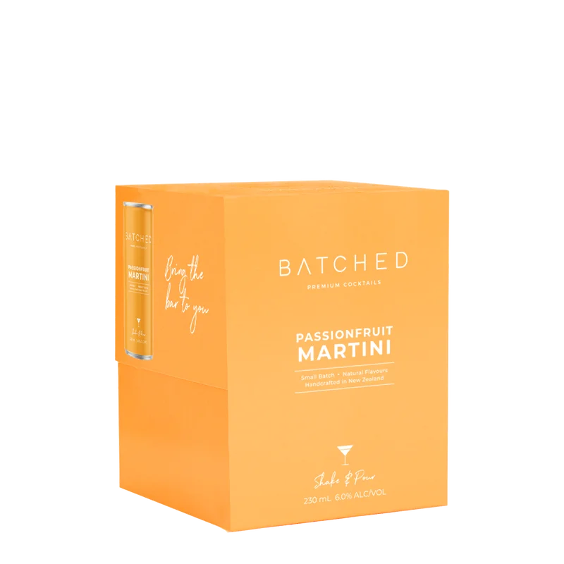 RTD Batched Passionfruit Martini 4 Pack Cans