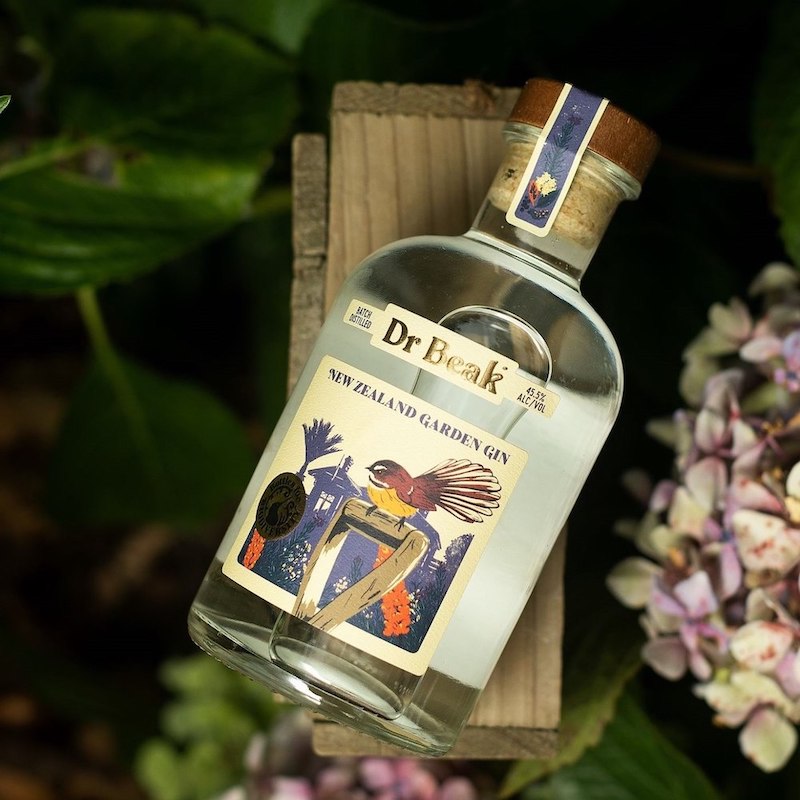 Contemporary Dr Beak New Zealand Garden Gin