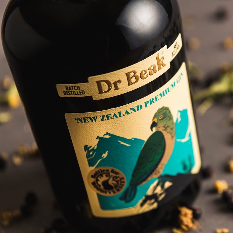 Contemporary Dr Beak New Zealand Premium Gin